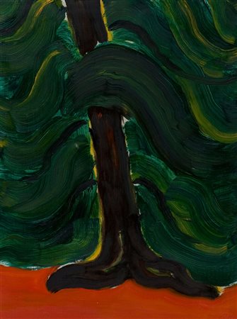 Virgilio Guidi (1891-1984) Gli alberi, 1973 Olio su tela cm 40x30 Firma in...