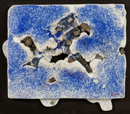 Lorisandrea Vianello (1960) Pegaso, 2001 Metallo su piastra in vetro bianco...