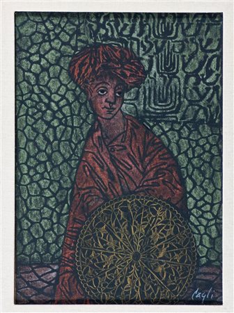 Corrado Cagli (1910-1976) Senza titolo, Pastelli su carta intelata cm 36x25...