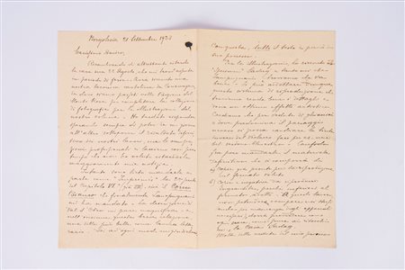 Guglielmina Giuseppe - Lettera autografa firmata, 1923