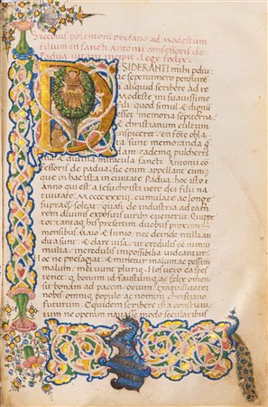 Sicco Polenton - Sicconis Polentoni prefatio ad Modestum filium in Sancti Antonii confessoris de Padua vitam incipit