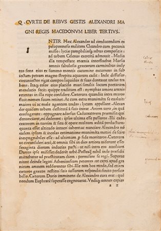 Quinto Curzio Rufo - Hos nouem Q. Curtii libros de rebus gestis Alexandri Magni regis macedonum quanaccuratissime recognitos, 1481