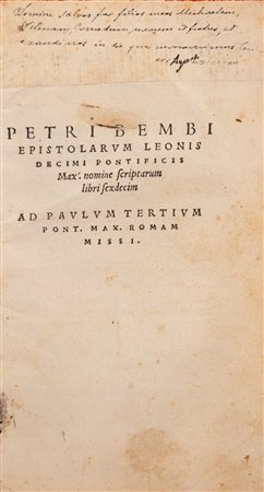 Pietro Bembo - Epistolarium Leonis decimi pontificis, 1552