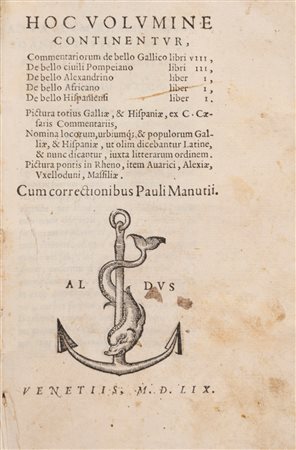 Caio Giulio Cesare - Hoc volumine continentur, Commentariorum De bello Gallico libri 8, 1559
