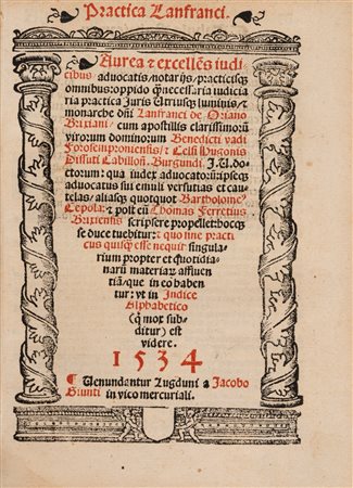 Lanfranco da Oriano - Practica Lanfranci, 1534