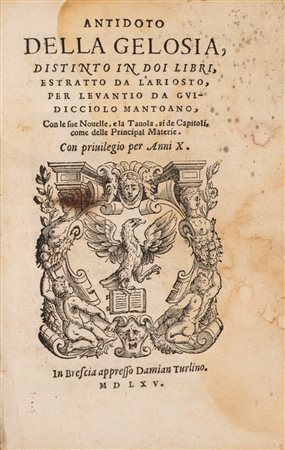 Levanzio da Guidicciolo - Antidoto della gelosia, 1565