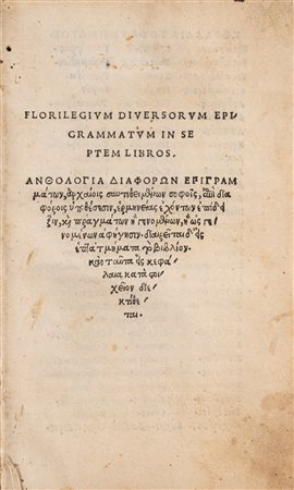 Florilegium diversorum Epigrammatum in septem libros, 1519