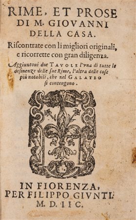 Giovanni Della Casa - Rime et Prose, 1598