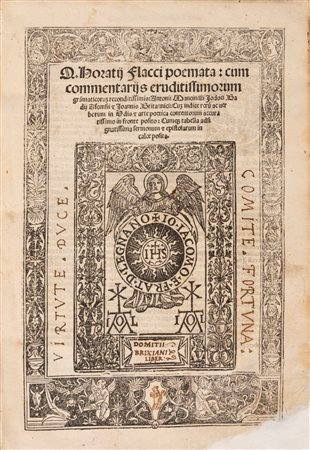 Quinto Orazio Flacco - Q. Horatij Flacci poemata: cum commentarijs eruditissimorum grammaticorum reconditissimis Antonii Mancinelli Iodoci Badij Ascensii & Ioannis Britannici, 1518