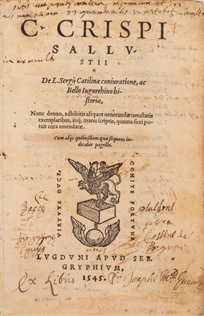Gaio Sallustio Crispo - De L. Sergij Catilinae coniuratione..., 1545
