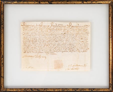 Documento amministrativo, 1670