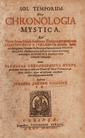 Johann Jacob Heinlin - Sol temporum sive Chronologia Mystica, 1646