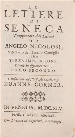 Lucio Anneo  Seneca - Le lettere di Seneca, 1645