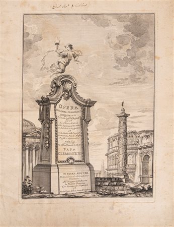 Francesco Borromini - Opera del caval. Francesco Boromino cavata da suoi Originali cioè la Chiesa e Fabrica della Sapienza di Roma con le vedute in prospettiva., 1720