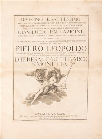 Marc'Antonio Dal Re - Disegno esattissimo della... festa da ballo rappresentata nel Regio Ducale Teatro di Milano la sera del di XXVIII di maggio MDCCXLVII, 1747