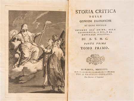 Basilio Terzi - Storia critica delle opinioni filosofiche di ogni secolo intorno all'anima, alla cosmologia, a Dio e al naturale diritto., 1776