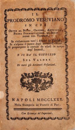 Antonio Vetrani - Il prodromo vesuviano, 1780