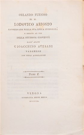 Ludovico Ariosto - Orlando Furioso, 1810