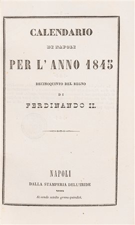 Calendario di Napoli per l'anno 1845 - Souvenir, 1845