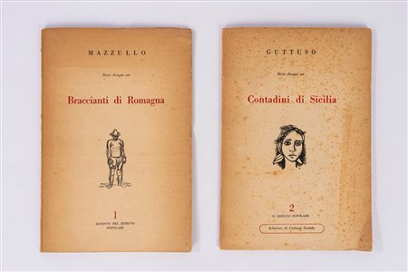 Giuseppe Mazzullo - Renato Guttuso (Bagheria 1911 - Roma 1987)  - Braccianti di Romagna - Contadini di Sicilia, 1951