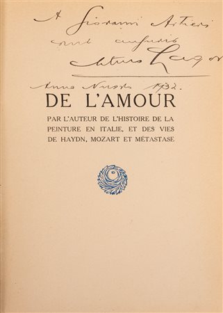 Marie-Henri Beyle Stendhal - De l’amour, 1924