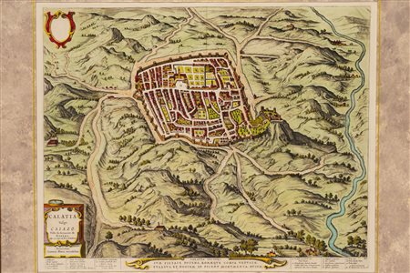 Johannes Blaeu - Calatia vulgo Caiazo ville du Royaume de Naples, 1663