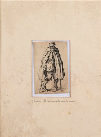 Jacques Callot - Il mendicante con la sacca, 1600