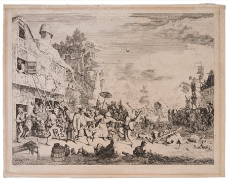 Cornelis  Dusart (1660 - 1704)  - Festa nel villaggio, 1685