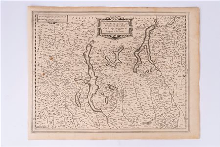 Henricus Hondius - Parte alpestre dello Stato di Milano, 1637