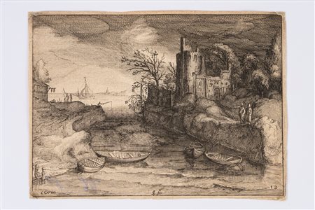 Claes Jansz Visscher - Paesaggio marino, 1614