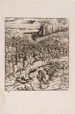 Hans  Burgkmair (1473 - 1513)  - Battaglia di Kochsee, 1755