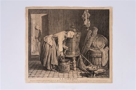 Charles Nicholas Cochin - La Fontaine, 1739
