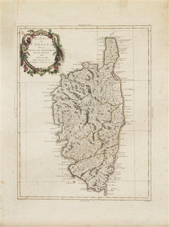 Jacques-Nicolas Bellin - Nouvelle Carte de l'Isle de Corse, 1749