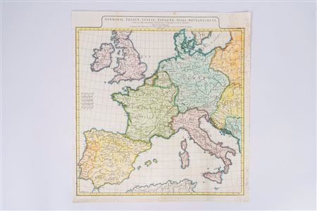 Jean Baptiste Bourguignon d'Anville - GERMANIE, FRANCE, ITALIE, ESPAGNE, ISLES BRITANNIQUES dans un Age intermediaire de l'Ancienne Geographie et de la Moderne, 1769