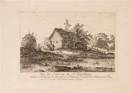 Jean-Baptiste Le Prince (1734 - 1781)  - Veduta di campagna, 1700