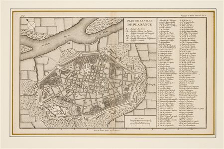 Joseph Jerome De La Lande - Plan de la VIlle de Plaisance, 1769