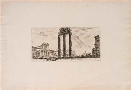 Giovanni Battista Piranesi - Vestigia del tempio di Giove Statore, 1700