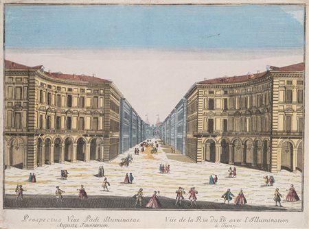 Giovanni Battista Remondini (1713 - 1773)  - Prospectus Viae Padi illuminatae Auguste Taurinorum, 1700