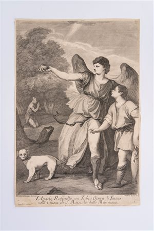 Tiziano Vecellio - l'Angelo Raffaello con Tobia, 1715
