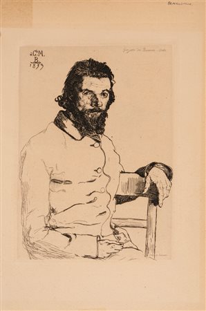 Felix  Braquemont (1833 - 1914)  - Ritratto di Charles Meryon, 1800