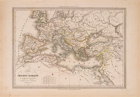 Carta dell'Impero Romano ai tempi di Costantino, 1858
