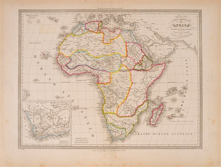 Carta generale dell'Africa secondo le ultime scoperte, 1852