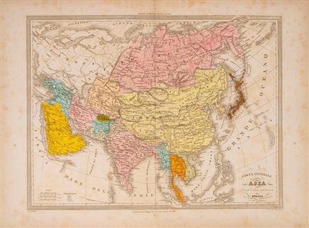 Carta generale dell'Asia Secondo le ultime sue divisioni, 1851