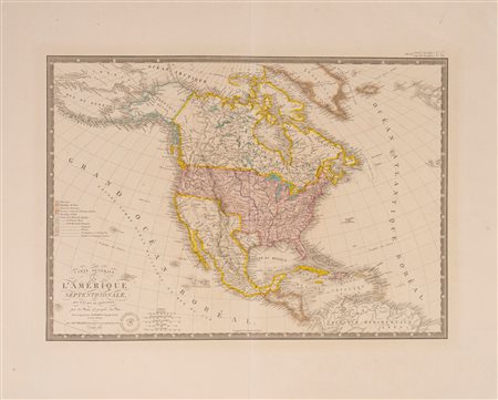CARTE GENERALE DE L'AMERIQUE SEPTENTRIONALE et des iles qui en dependent, 1843