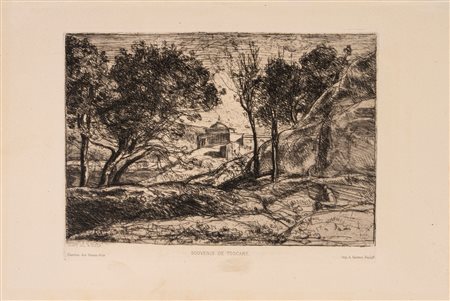 Jean-Baptiste Camille  Corot - Souvenir de Toscane, 1800