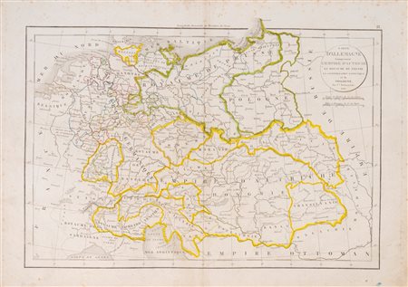 Felix Delamarche - Carta della Germania comprendente l'Impero d'Austria, la Prussia, la Confederazione Germanica e la Polonia, 1836