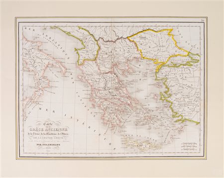 Felix Delamarche - Carte de la Grece Ancienne, 1836