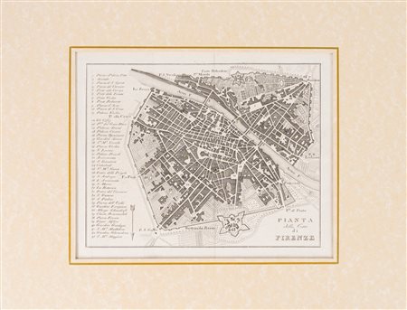 Francesco Gandini - Pianta della Città di Firenze, 1836