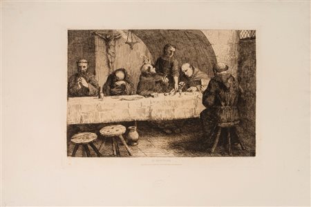Alphonse  Legros (1837 - 1911)  - Le refectoire , 1800
