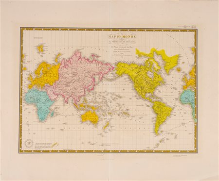 Mappemonde sur la Projection de Mercator, 1843